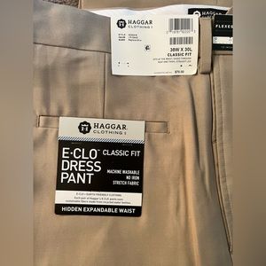 Haggar Men’s Classic Fit Khaki Dress Pant